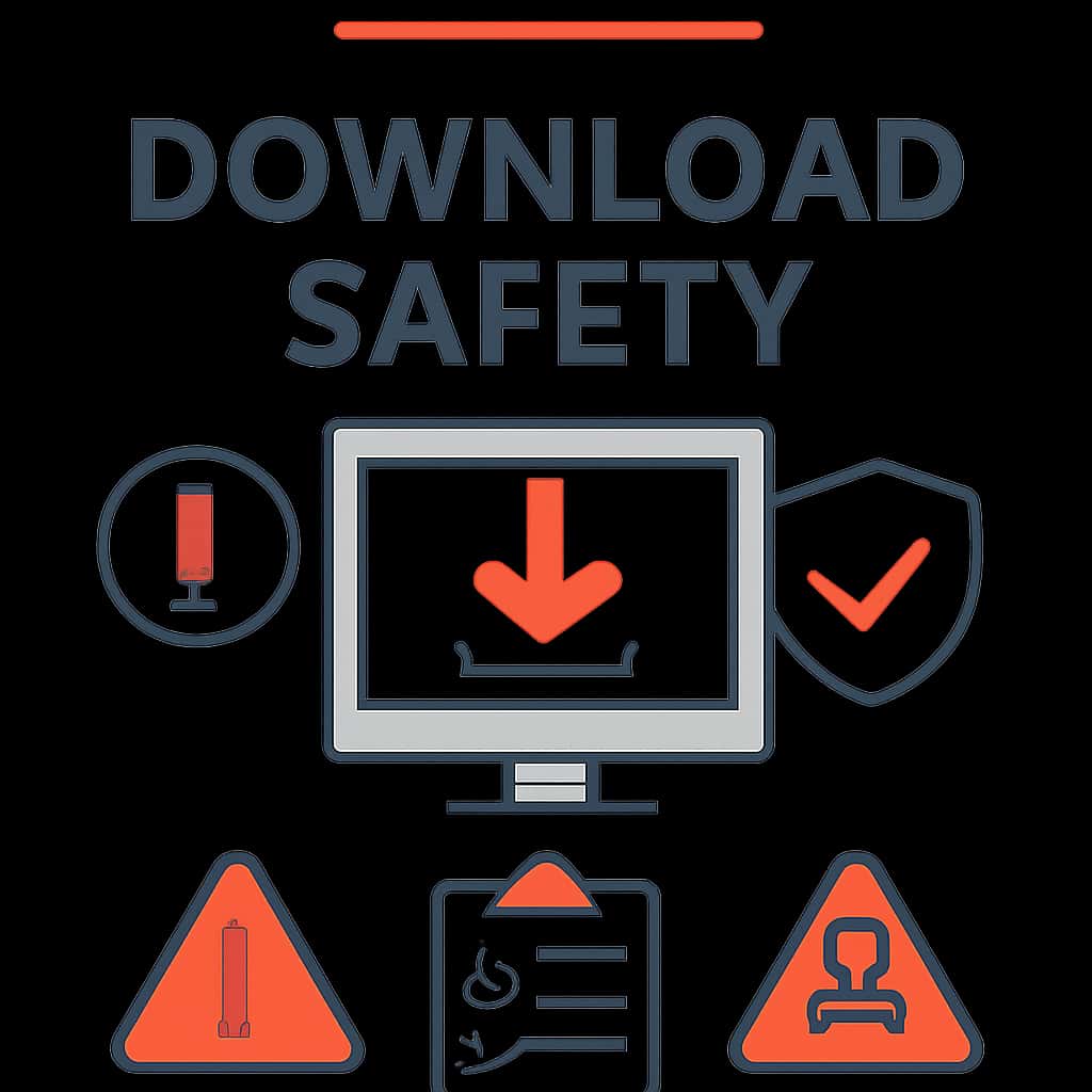 A diagram illustrating the security measures for downloading 55 Club.