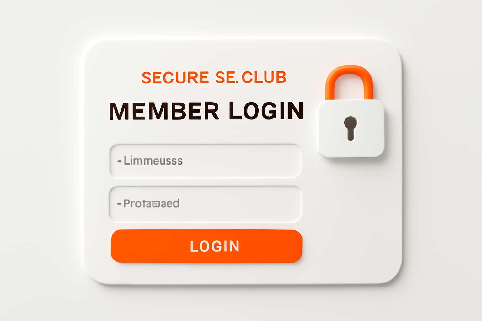 Secure 55 Club Member Login Interface