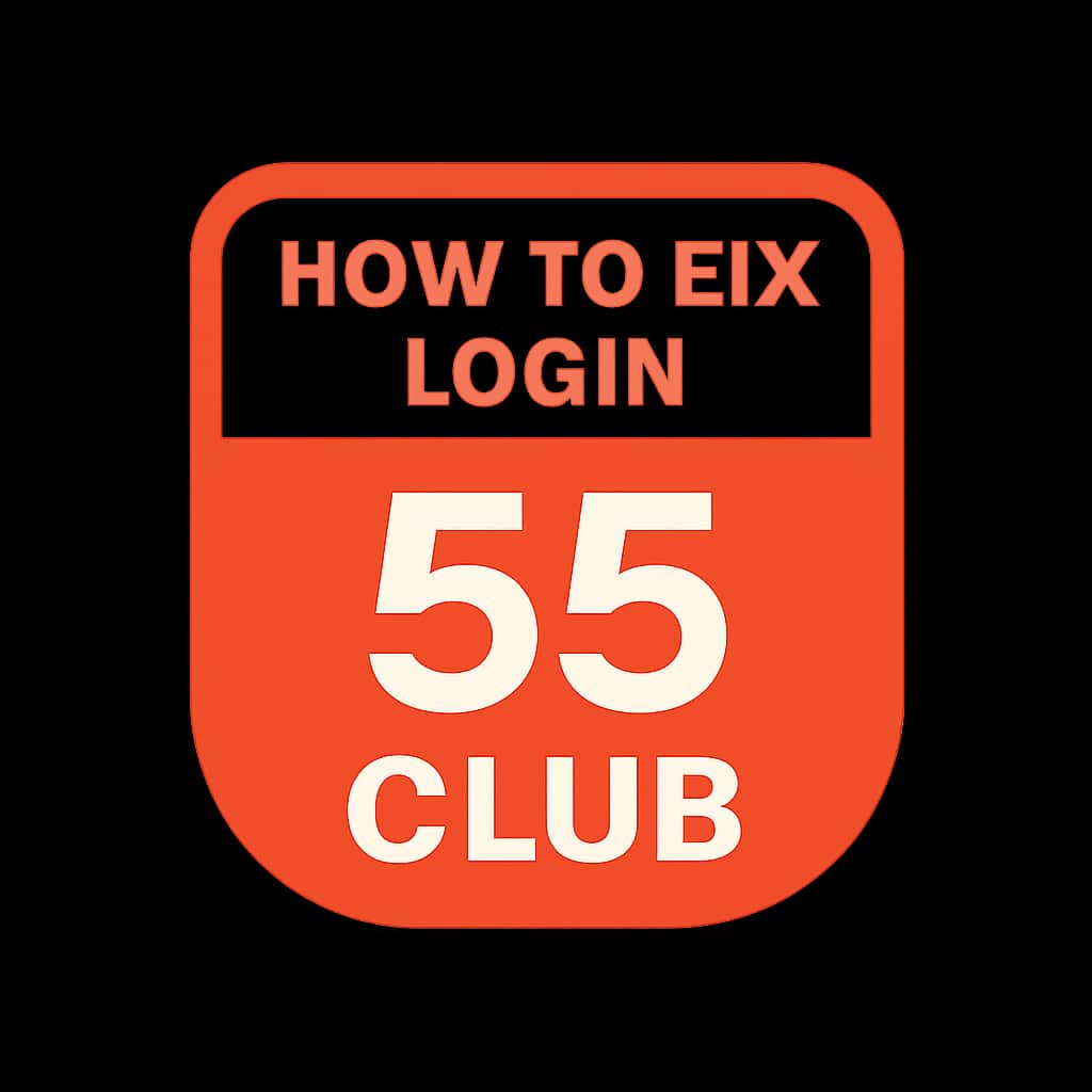 Icon representing guidance for login issues with 55 Club.