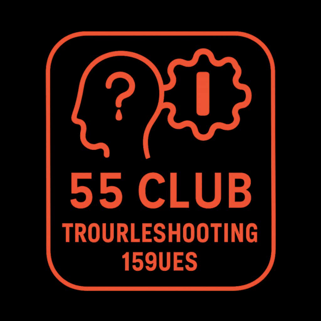 Icon representing troubleshooting resources for the 55 Club app.